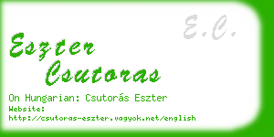 eszter csutoras business card